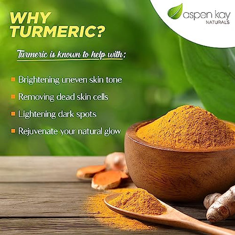 Aspen Kay Naturals - Sabonete de Cúrcuma (3 Unidades) para o Corpo – Barra de Sabonete Natural com Propriedades Benéficas para a Pele