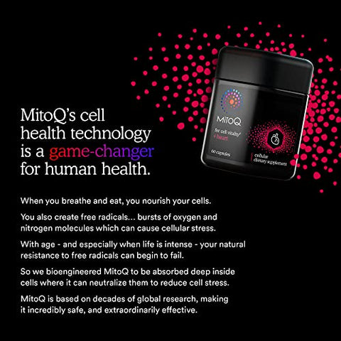 Heart Premium CoQ10 Antioxidante – Contém Mitoquinol Mesilato, Magnésio, L-Carnitina | 60 cápsulas - MitoQ