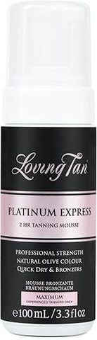 Platinum Mousse Express 2 HR – Tom Mais Escuro – Bronzeado Profissional – 5 Aplicações – Cruelty Free - Loving Tan
