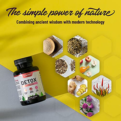 Detox Cleanse Cápsulas – Fórmula Avançada para Desintoxicação Completa do Corpo | 100% Natural | Marca Snap Supplements - Snap Supplements