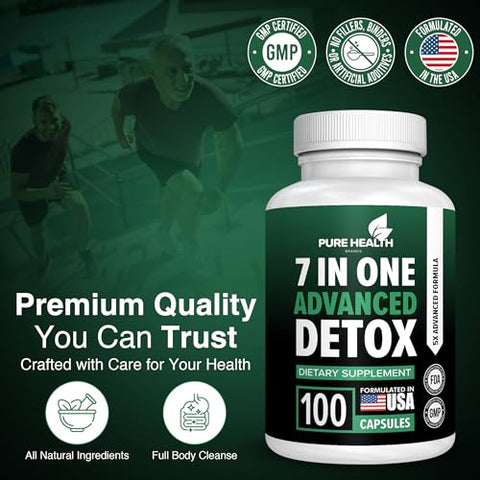 Pure Health Brands - 7-em-1 Limpeza Completa do Corpo – Fórmula Avançada – Detox – 500ml