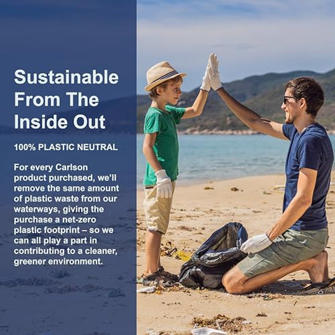 Super Ômega-3 Gems, 1200 mg Ômega-3s, Capturado na Natureza, Fonte Sustentável, 250 cápsulas moles - Carlson