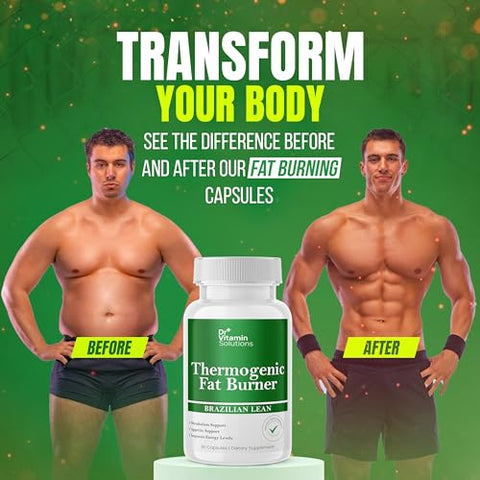 DR VITAMIN SOLUTIONS - Dr Vitamin Queimador de Gordura Termogênico Brazilian Lean, Vitaminas para Perda de Peso, Redutor de Cintura