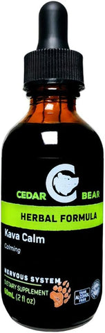 Cedar Bear Naturales - Cedar Bear Kava Calm – Suplemento Herbal Líquido 59 ml – Suporte para o Sistema Nervoso Central e Digestivo