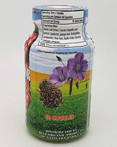 Super Desintoxicador Intestinal 90 Cápsulas – Desintoxicação Intestinal Potente | 90 Cápsulas | Marca Diaz - Diaz