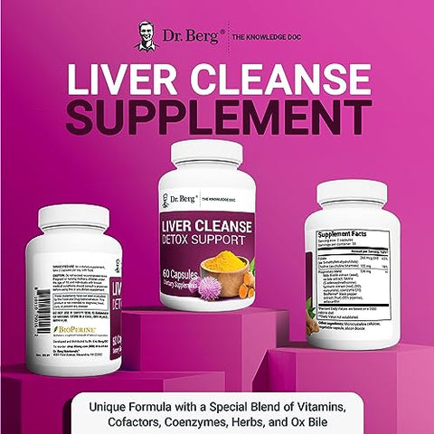 Dr. Berg Nutritionals - Dr. Berg – Cápsulas Detox para Limpeza do Fígado c/ Mistura Única de Cardo de Leite e Bile de Boi