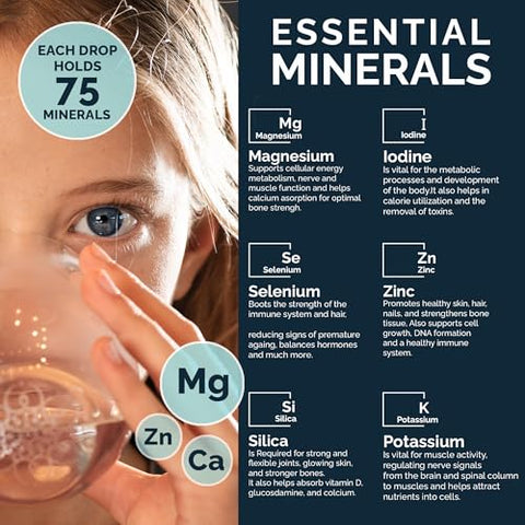 mayu - Mayu Concentrated Ionic Trace Mineral Drops – Rico em Eletrólitos Concentrados: Suplemento de Sódio de Cloreto de Magnésio – Mistura Essencial para Suporte Imunológico – Rico em Nutrientes
