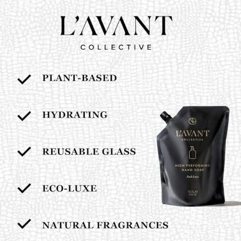 L'AVANT Collective - Recarga de Sabonete Líquido L’AVANT Collective | Ingredientes Luxuosos para Mãos Macias | Alta Performance