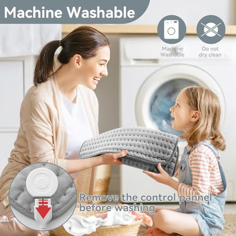 luwanda - Aquecedor Elétrico Extra Grande XXL para Alívio de Dor nas Costas, 20″x24″, Almofada Térmica para Cólicas/Pescoço/Ombro/Perna, Presentes para Mãe Pai Mulheres Homens Idosos, 6 Configurações de Calor
