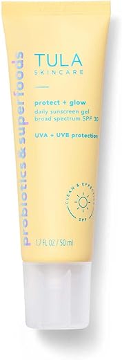 Protetor Solar TULA Daily SPF 30 Gel – Amplo Espectro, Não Oleoso, Seguro para os Recifes com Proteção contra a Luz Azul