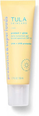 Protetor Solar TULA Daily SPF 30 Gel – Amplo Espectro, Não Oleoso, Seguro para os Recifes com Proteção contra a Luz Azul