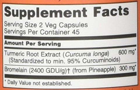 Cúrcuma 100% Natural – 60 Cápsulas Vegetarianas | Anti-inflamatório e Antioxidante Potente | Saúde e Bem-Estar - NOW Foods