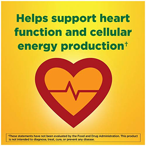 Nature Made - CoQ10 100 mg Softgels, 72 Unidades – Tamanho Econômico para Saúde Cardíaca
