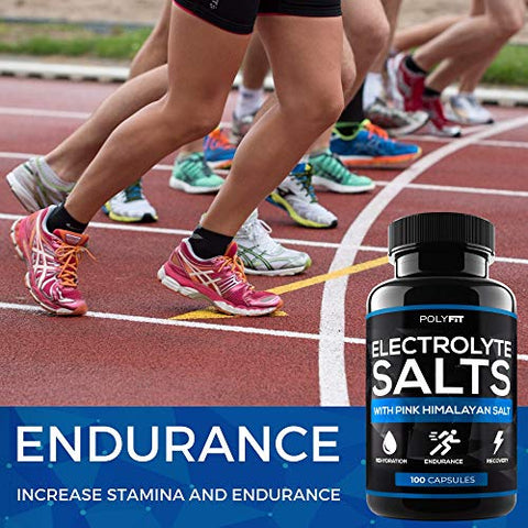 Polyfit - Tabletes de Sal de Eletrólito – 100 Comprimidos – Suplemento de Reposição de Eletrólitos para Hidratação Rápida