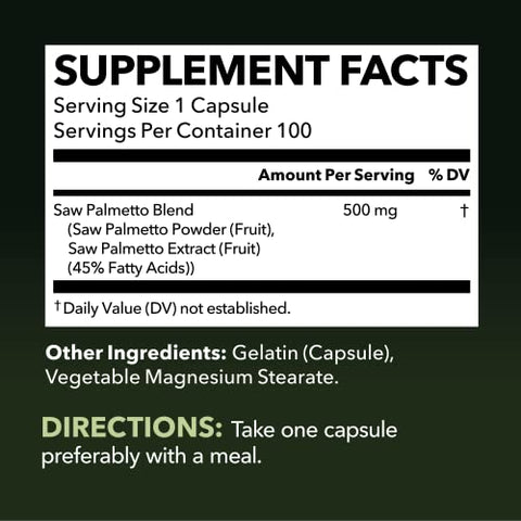 HAVASU NUTRITION - Saw Palmetto para a Saúde da Próstata Masculina | Suporte para a Próstata Masculina | Potente Saw Palmetto para DHT, Saúde Urinária e da Próstata | Fornecimento de mais de 3 Meses de Saw