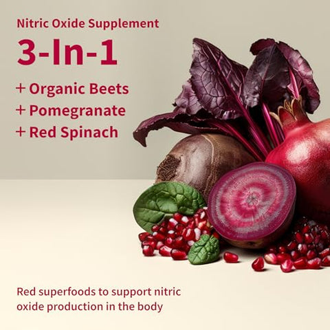 Beet Root Powder Orgânico USDA, Suplemento 3 em 1 Óxido Nítrico, Suporte para Pressão Arterial e Circulação Sanguínea Saudáveis, 250g (Mixed Berry) - Snap Supplements