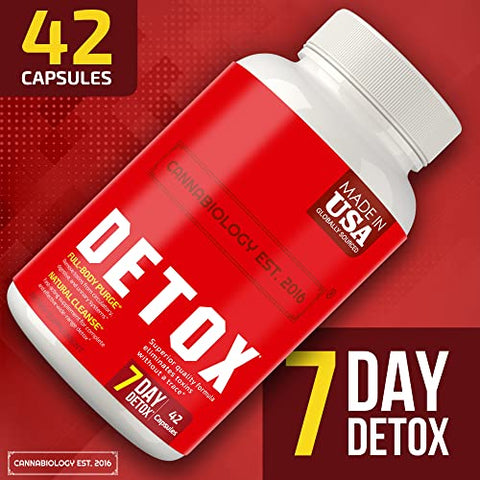 Desintoxicação Completa do Corpo – Suporte Natural e Saudável para Fígado, Trato Urinário, Rim e Sistema Digestivo – Fabricado nos Estados Unidos – 42 Cápsulas Veganas - CANNABIOLOGY EST. 2016