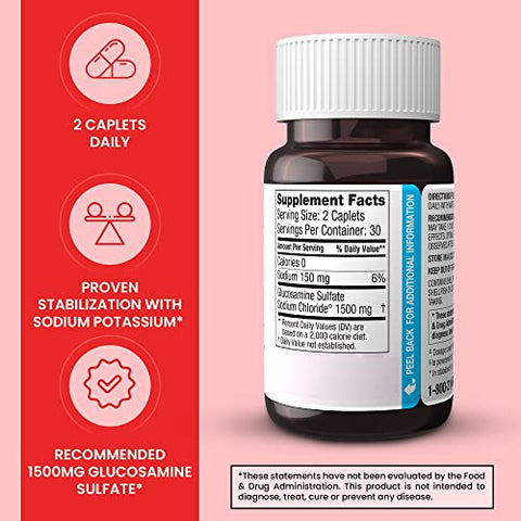 Glucosamina Sulfato Cristalina, 750 Mg, Cápsulas para Conforto das Articulações do Joelho - DONA