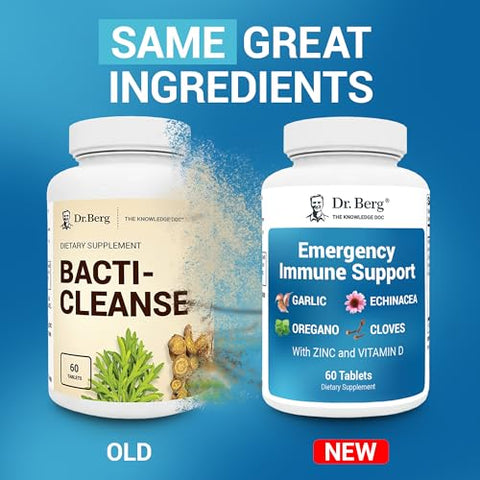 Dr. Berg Nutritionals - Dr. Berg Suporte Imunológico de Emergência c/ Equinácea – Potente Mistura de Extratos Herbais (Aviso: Forte Aroma Herbal) – Inclui 2.000 UI de Vitamina D