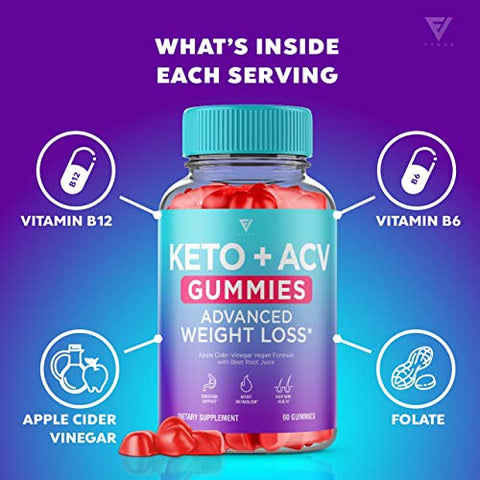 Fyvus - Keto ACV Gummies: Suplemento Detox de Maçã e Vinagre de Maçã para Emagrecimento Rápido e Queima de Gordura Abdominal – Produto Avançado para Mulheres e Homens