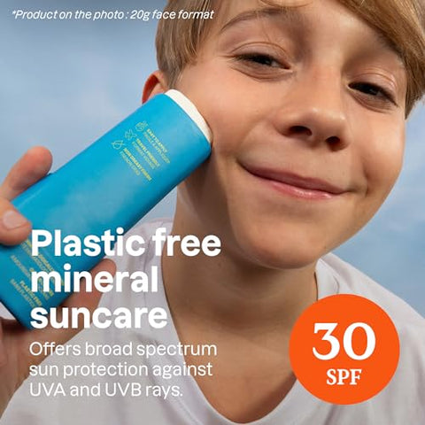 ATTITUDE - Protetor Solar Mineral em Bastão para Rosto de Crianças, FPS 30, Verificado pelo EWG, Livre de Plástico, Proteção UVA/UVB de Amplo Espectro com Óxido de Zinco, Testado Dermatologicamente, Vegano, Sem Fragrância
