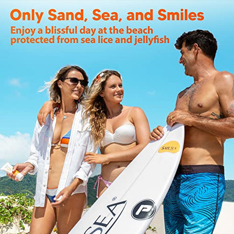Protetor Solar SAFE SEA Anti-Picada de Água-viva – Loção Protetora – Bloqueador Solar – Piolho-do-mar – Água-viva – FPS 50 Adultos (Tubo 100ml 2 unidades)