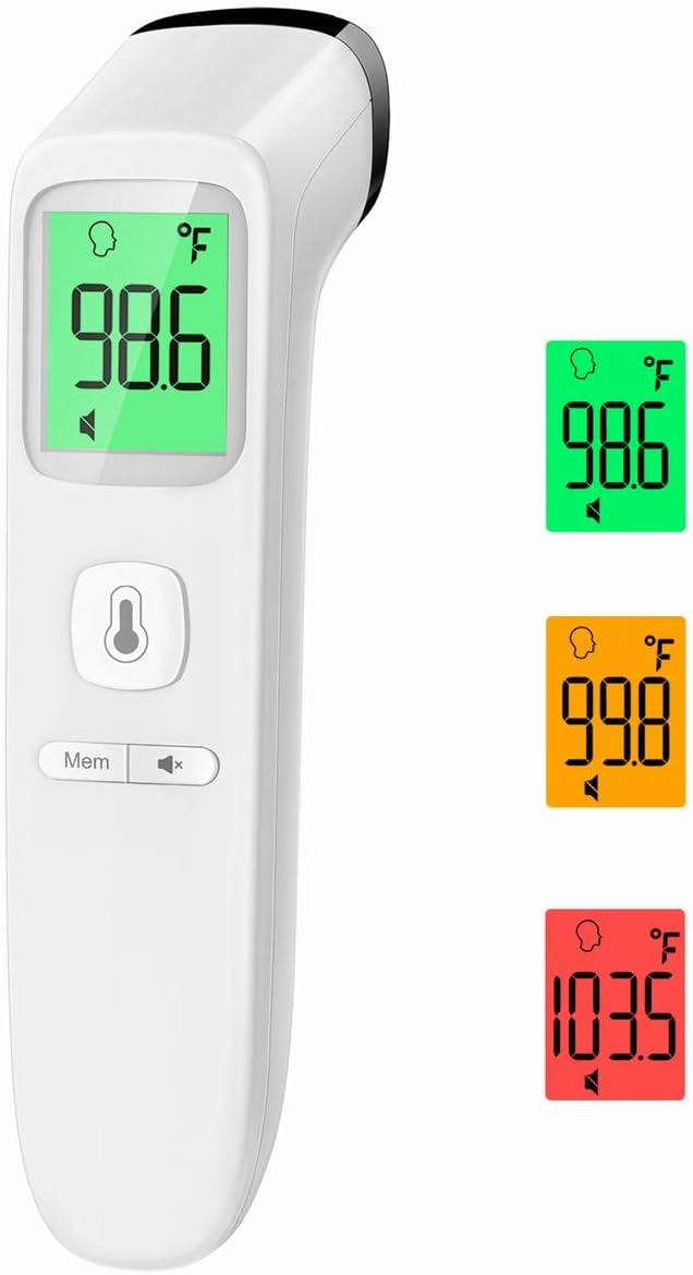 GoodBaby - Termômetro Digital sem Contato para Adultos e Crianças, Preciso e Rápido, Alarme de Febre, Resultado em 1 Segundo, Elegível para FSA HSA, Fácil de Usar, Modo 2 em 1 Cuidados de Saúde