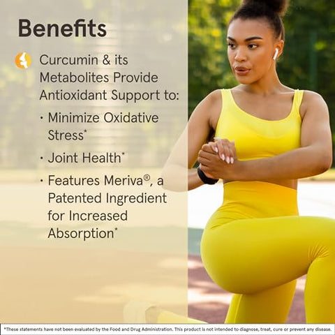 Curcumin Phytosome 500 mg – 120 Cápsulas Vegetais – Fórmula com Meriva – Suporte Antioxidante para Saúde das Articulações - Jarrow Formulas