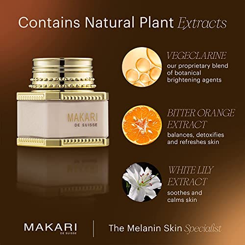MAKARI - Creme Facial Makari Classic Day Radiance (50ml) | Tratamento Anti-Envelhecimento para Manchas Escuras, Cicatrizes, Imperfeições e Hiperpigmentação | Hidratante Facial para Pele Seca