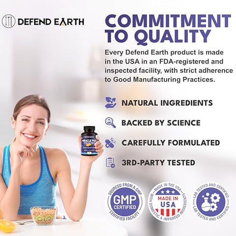 DEFEND EARTH - 15 Dias de Limpeza Intestinal, Cápsulas de Limpeza Milagrosa para o Cólon Detox