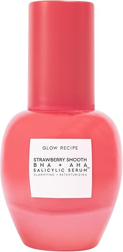 Serum Facial de Morango com Ácido Salicílico AHA BHA – Minimizador de Poros - Glow Recipe