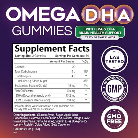 Nature's Choice - Gomas de Ômega 3 de Óleo de Peixe – Vitaminas de Goma de Ômega 3 de Força Tripla com Alta Absorção de EPA