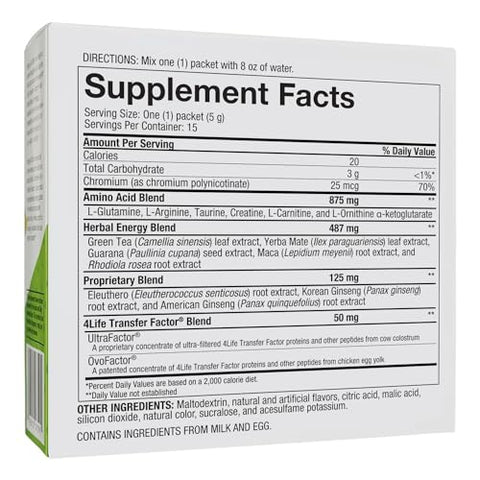 Energy Go Stix – Fonte de Energia Saudável – Mistura de Bebida de Kiwi Morango – Contém Cafeína Natural de Guaraná, Maca, Yerba Mate e Extrato de Folha de Chá Verde – 15 Pacotes - 4Life