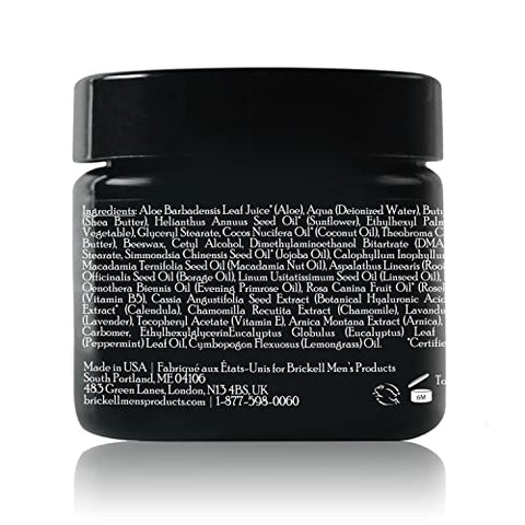 Brickell Men's Products - Creme Anti-Envelhecimento Revitalizante para Homens Brickell, Hidratante Facial para Reduzir Linhas Finas e Rugas, Creme Noturno Anti-Rugas Natural e Orgânico, 2 Ounce (60 ml)