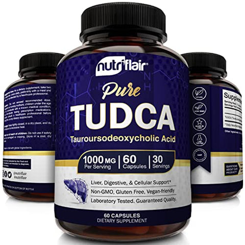 TUDCA Puro 1000mg – Ácido Tauroursodeoxicólico Premium, Detox – 60 Cápsulas - NutriFlair