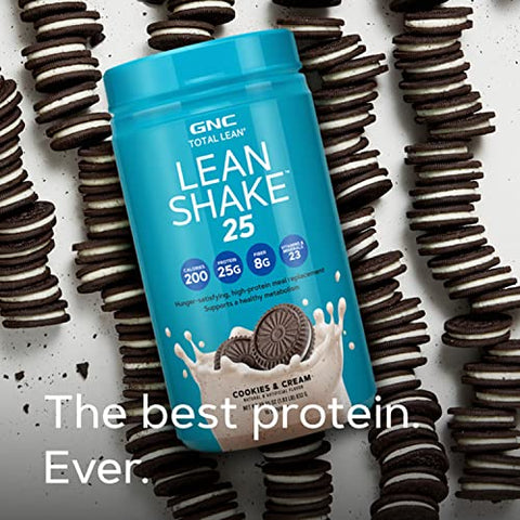 Total Lean | Shake 25 Proteína em Pó | Substituto de Refeição Rico em Proteínas | Cookies and Cream | 16 Porções - GNC