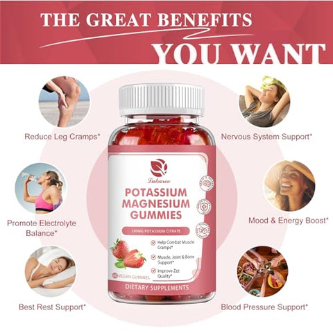 Lukaree - Gomas de Potássio Magnésio – Magnésio Glicinato de Alta Absorção 500mg
