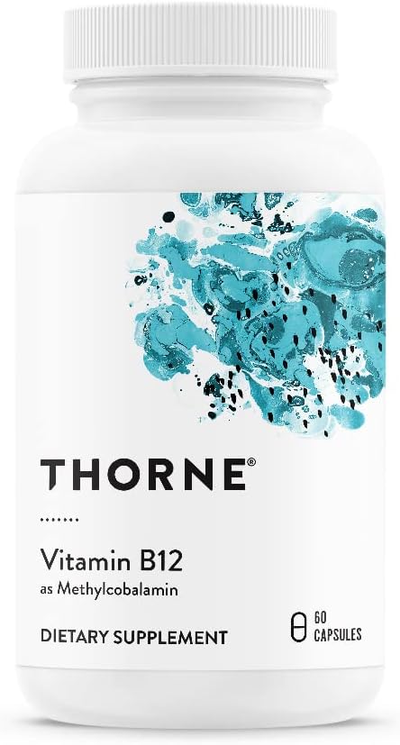 Vitamina B12 – Methylcobalamina – Suporte para Coração e Saúde Nervosa, Função das Células Sanguíneas, Sono Saudável e Metilação – Livre de Glúten, Soja e Laticínios – 60 Cápsulas - THORNE