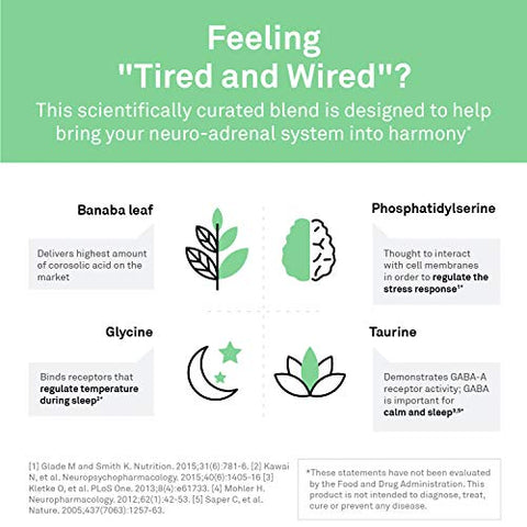 Calm CP – Reduz Cortisol – Folha de Banaba, Fosfatidilserina – 60 cápsulas - NeuroScience