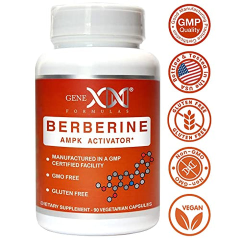 Genex Formulas - GENEX Berberine HCl 500mg (3-Pack) | Ativador AMPK Poderoso, Suporte à Saúde Cardíaca e Imunológica – Não-OGM, Sem Glúten, Vegetariano