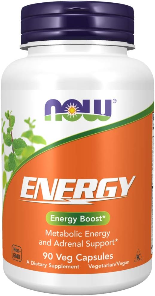 Suplementos, Energético com Vitaminas do Complexo B, Chá Verde, Ginseng Panax e Rhodiola, 90 Cápsulas - NOW Foods