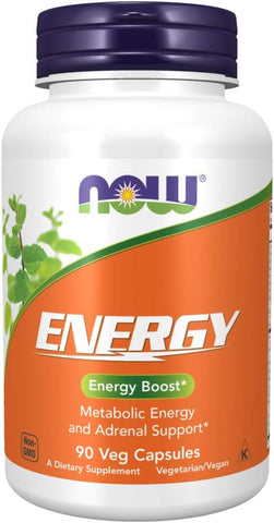 Suplementos, Energético com Vitaminas do Complexo B, Chá Verde, Ginseng Panax e Rhodiola, 90 Cápsulas - NOW Foods