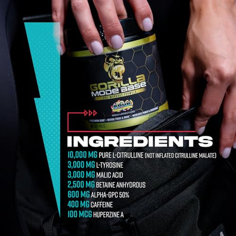 Gorilla Mind - Gorilla Mode Base Pré-Treino – Aumenta Óxido Nítrico · Foco Intenso | Marca Gorilla Mode