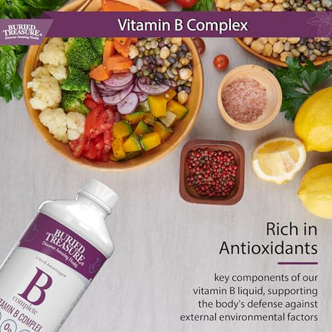 B Complete – 473 ml, Todas as 8 Vitaminas B com B12 Metilada - Buried Treasure