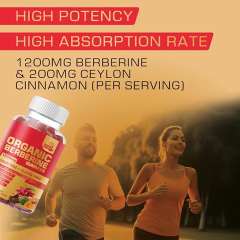 Mood Mingle - Gomas de Berberina (1200mg) com Canela do Ceilão, Cúrcuma e Cardo de Leite