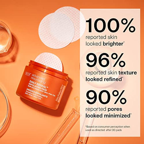 StriVectin Pads e Cristais Esfoliantes para Rosto e Corpo, Removendo Pele Morta para uma Pele Lisa e Macia  StriVectin
