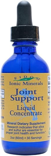 Eidon Ionic Minerals - Eidon Joint Support – Concentrado Líquido com Sílica Iônica e Enxofre, Gotas para Suporte Articular, Cabelos, Pele e Unhas Fortes, Bioativo, Sem Aditivos – Eidon