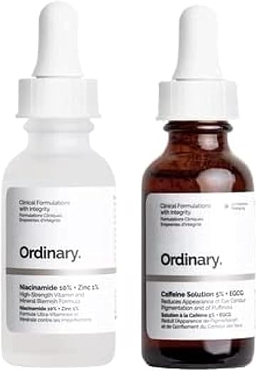 THE ORDINARY - Conjunto The Ordinary Niacinamida 10% + Zinco 1% 30ml + Cafeína Solution 5% EGCG 30ml | Tratamento para Pele