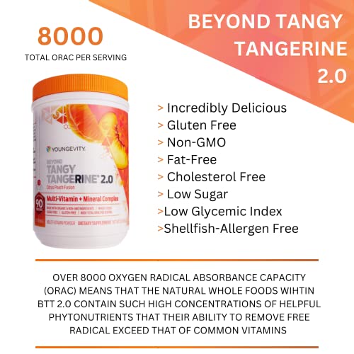 Beyond Tangy Tangerine 2.0 – Multivitamínico de Pêssego Cítrico Fusion – Marca Youngevity - Youngevity