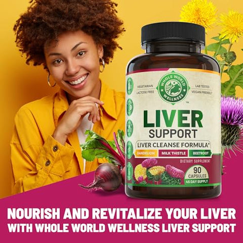 WHOLE WORLD WELLNESS - Desintoxicação Avançada do Fígado – Limpeza Potente – Marca: Advanced Liver Cleanse Detox